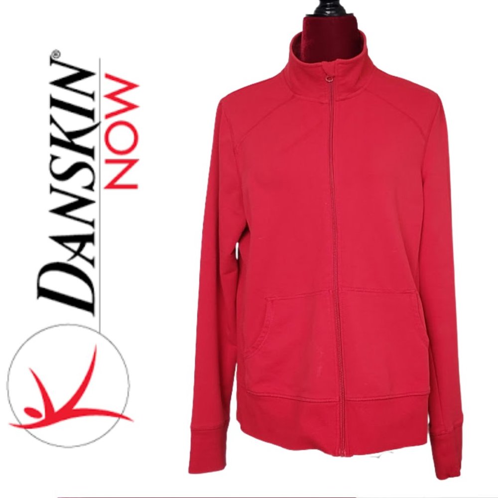 Danskin Now Red Active Workout Track Jacket XL - Picture 4 of 15